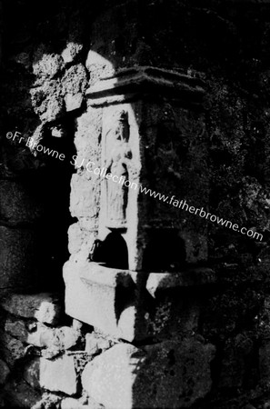 CLONTUSKERT PRIORY HOLY WATER FONT IN N.JAMB OF DOOR